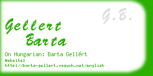 gellert barta business card